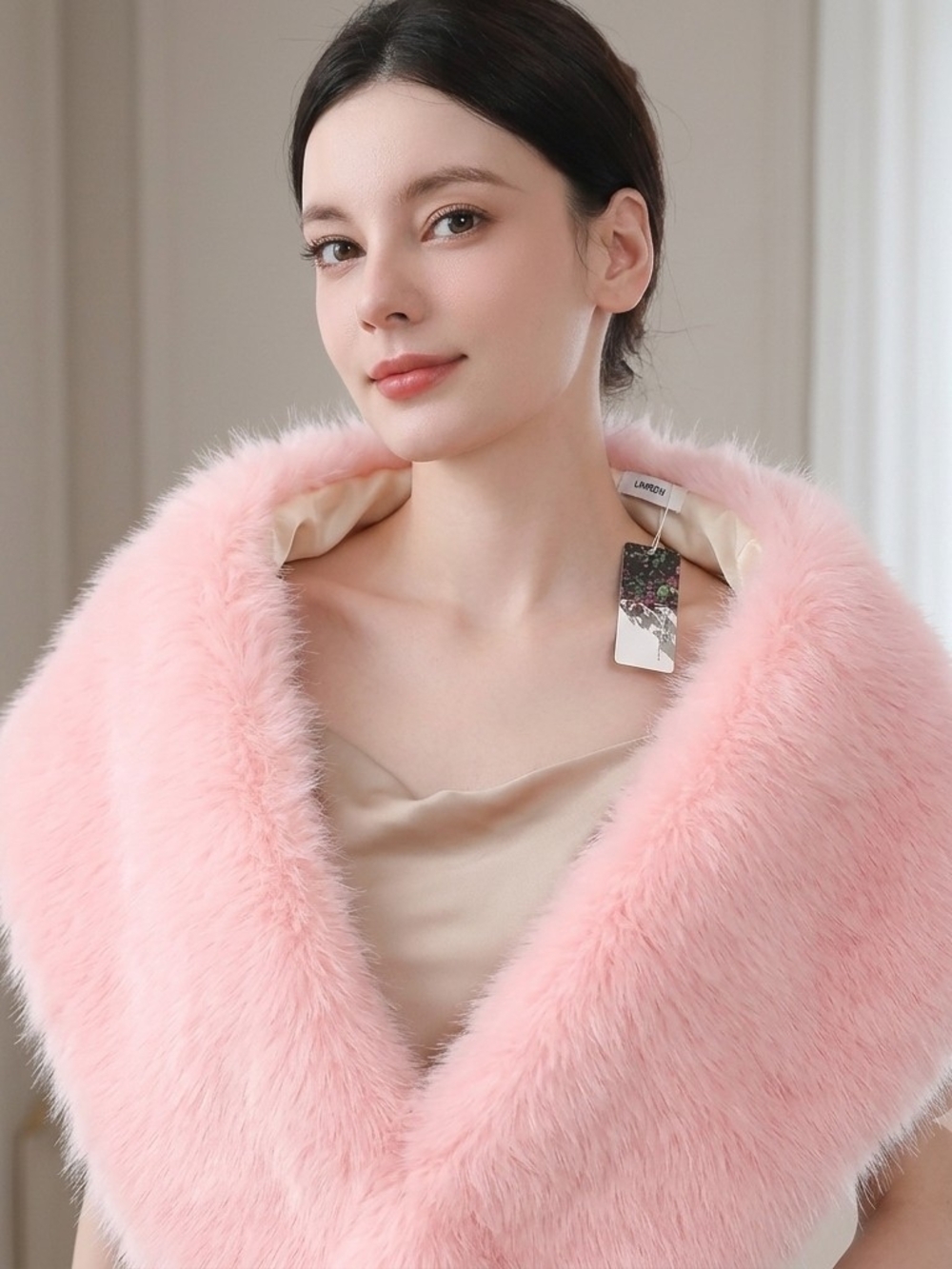 Pink Faux Fur Vest with Tag
